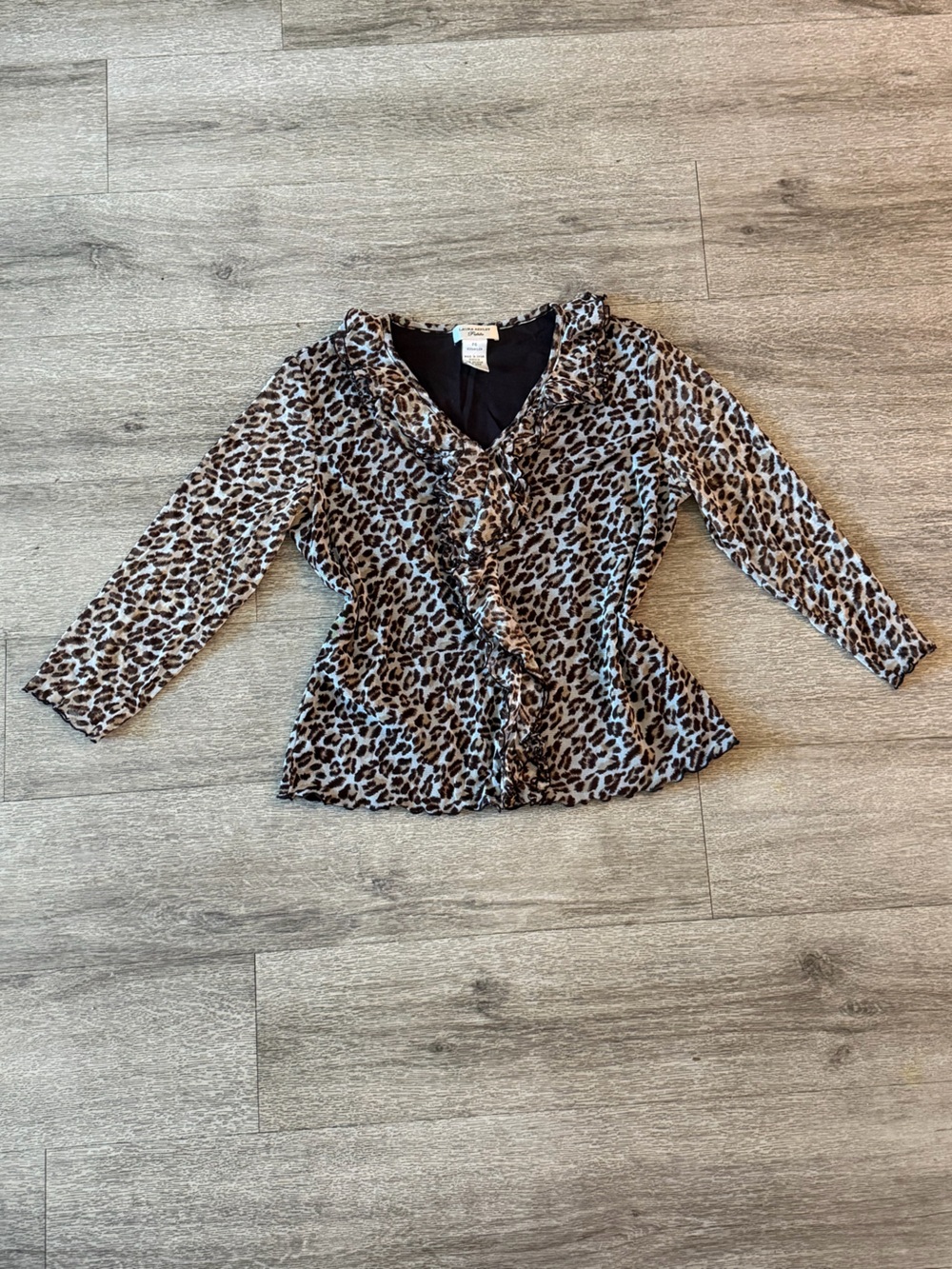 Leopard Print woman’s blouse- Brown & Black